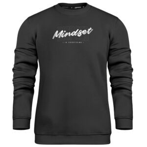 Grafitowa bluza bez kaptura Mindset is everything