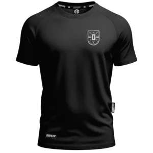 T-shirt SLIM Mflex Shield - Czarny