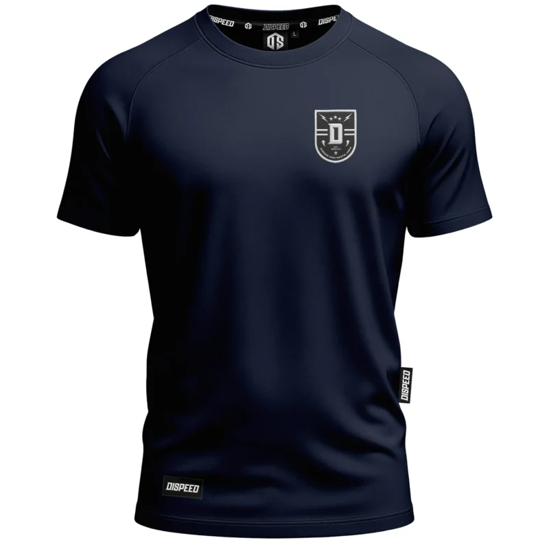 T-shirt SLIM Dispeed Shield - Grafitowy
