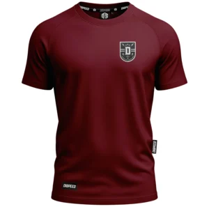 T-shirt SLIM Dispeed Shield - Bordowy