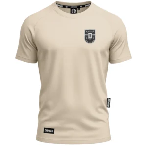 T-shirt SLIM Dispeed Shield - Beżowy