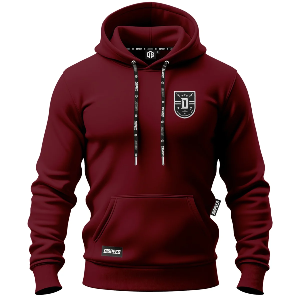Bawełniana bluza z kapturem Dispeed Shield - Bordowa
