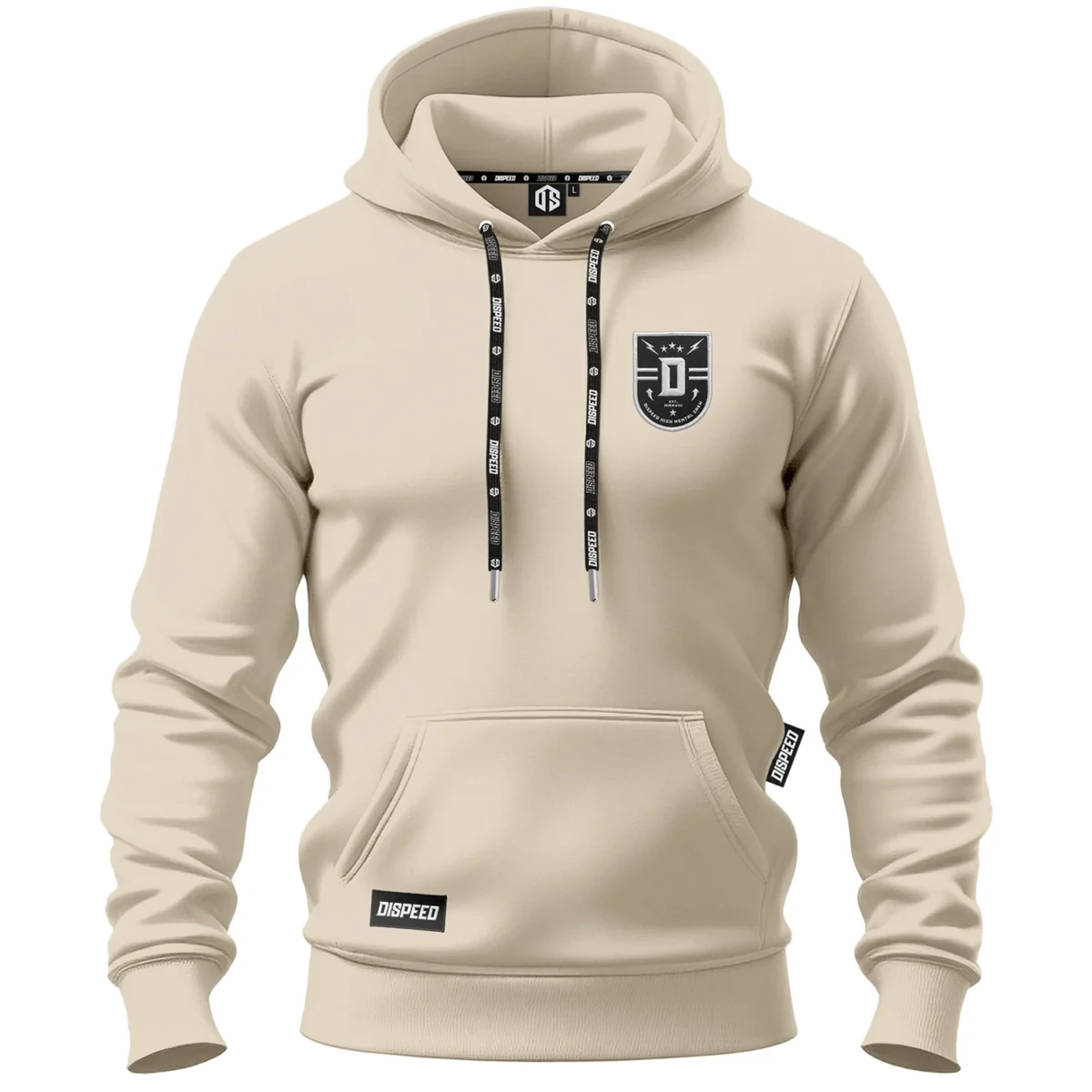 Bawełniana bluza z kapturem Dispeed Shield - Beżowa