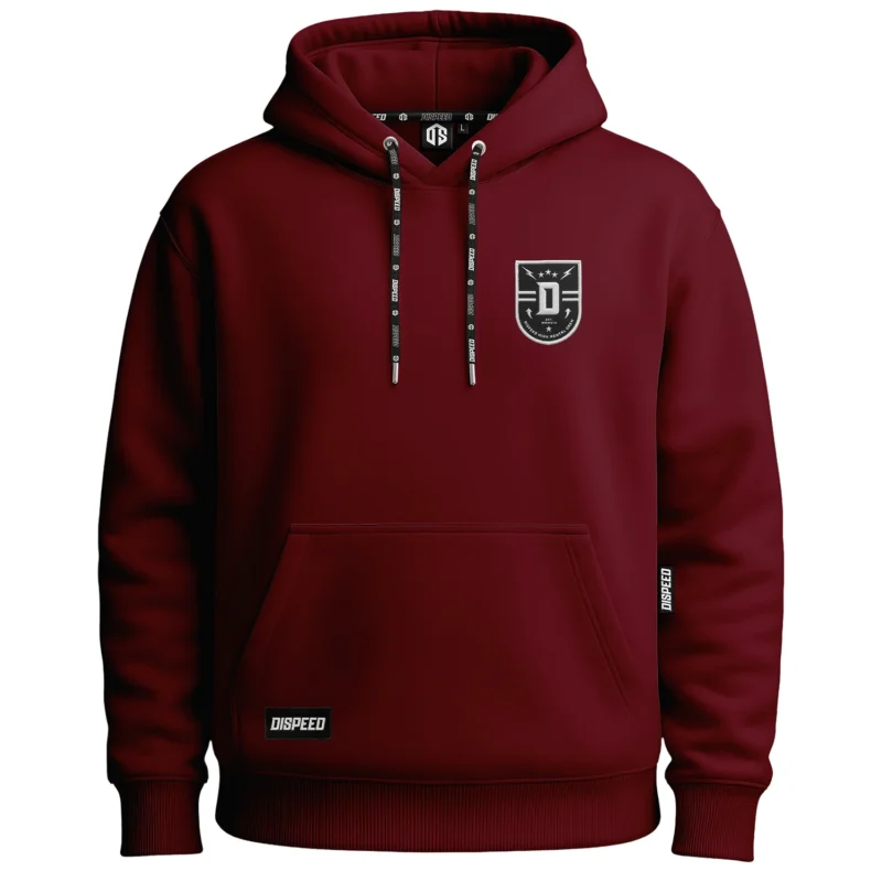 Bluza z kapturem Oversize Dispeed Shield - Bordowa