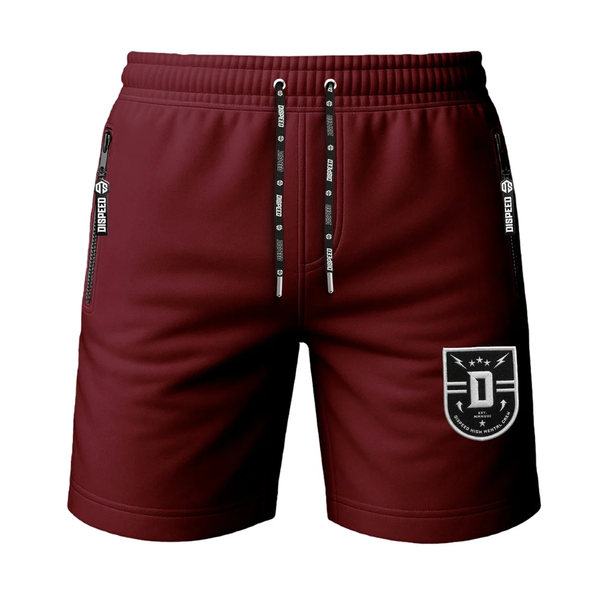 Krótkie spodenki bawełniane Dispeed Shield - Bordowe