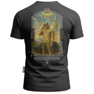 T-shirt bawełniany Dispeed Blessed - Grafitowy