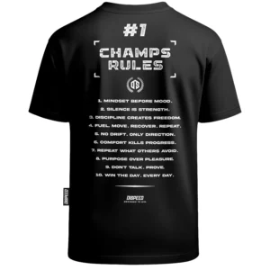 T-shirt Oversize Champ Rules - Czarny