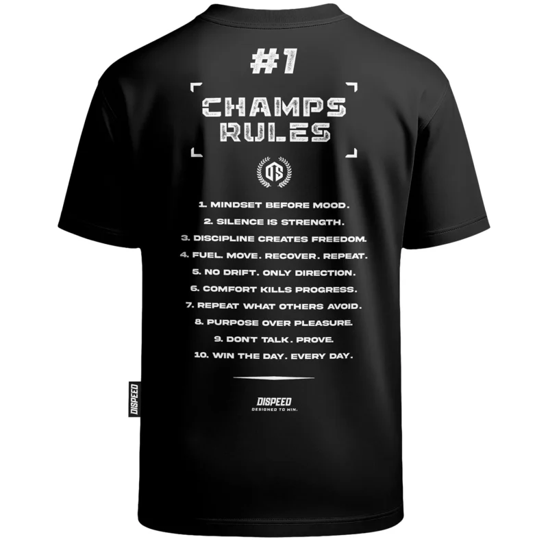 T-shirt Oversize Champ Rules - Czarny