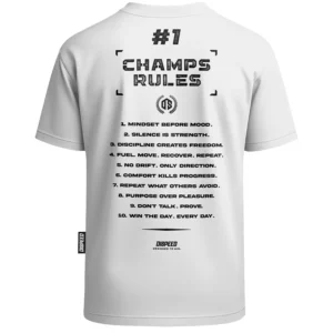 T-shirt Oversize Champ Rules - Biały