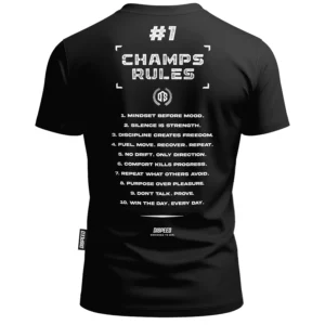 T-shirt bawełniany Dispeed Champ Rules - Czarny
