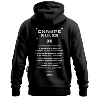 Lekka bluza z kapturem Champ Rules - Czarna