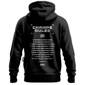 Lekka bluza z kapturem na zamek Champ Rules - Czarna