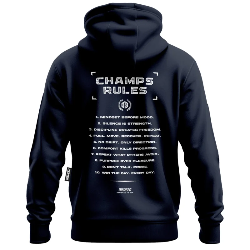 Lekka bluza z kapturem na zamek Champ Rules - Granatowa