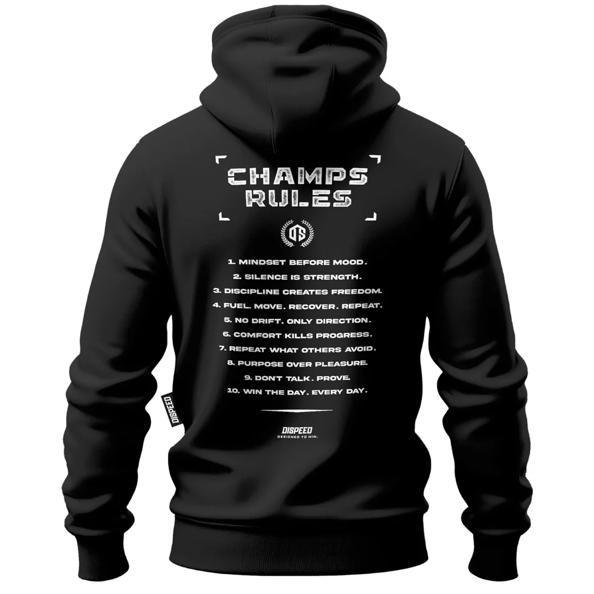 Bawełniana bluza z kapturem Champ Rules - Czarna