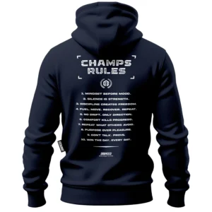 Bawełniana bluza z kapturem Champ Rules - Granatowa