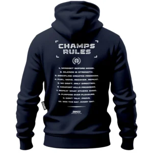 Bawełniana bluza z kapturem na zamek Champ Rules - Granatowa