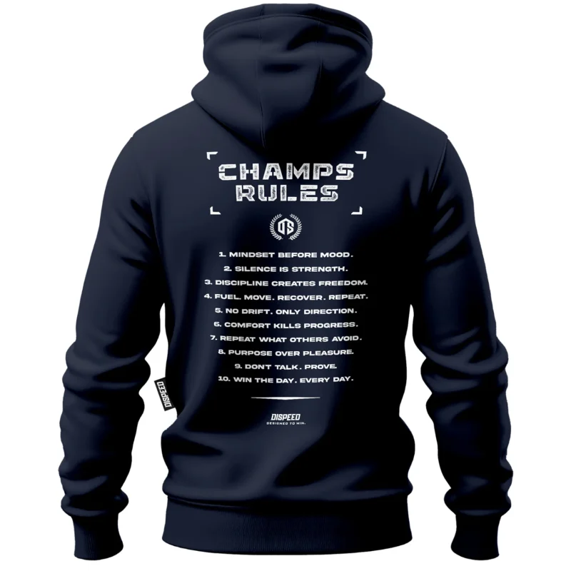Bawełniana bluza z kapturem na zamek Champ Rules - Granatowa