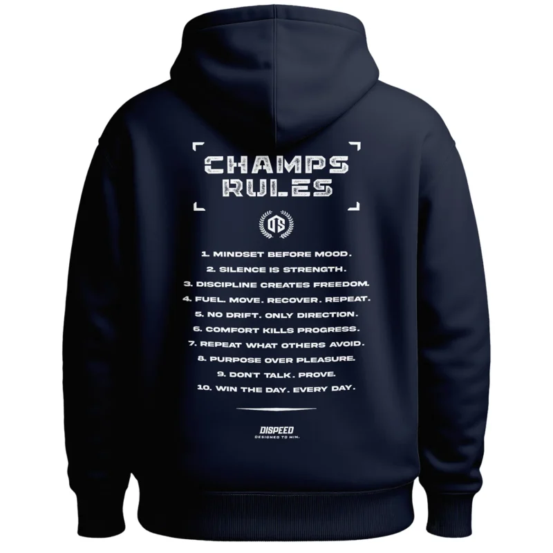 Bluza z kapturem Oversize Champ Rules - Granatowa