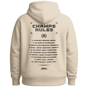 Bluza z kapturem Oversize Champ Rules - Beżowa