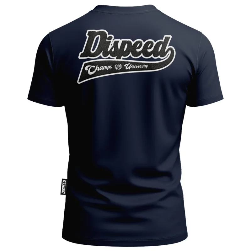 T-shirt bawełniany Dispeed Champs University Chenille - Granatowy