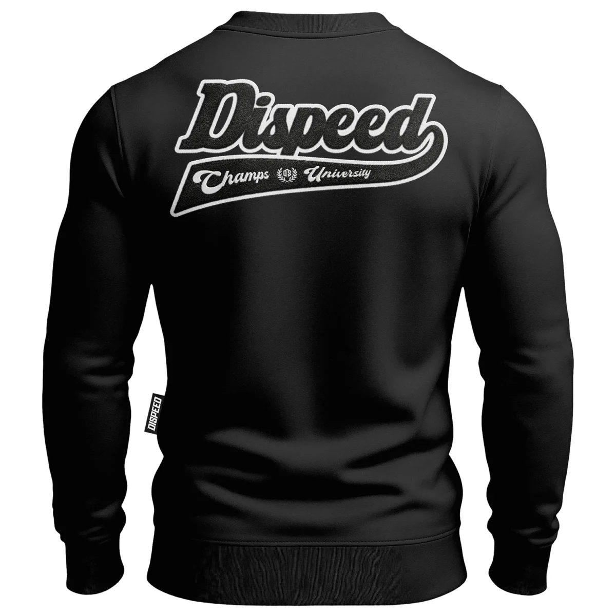 Bawełniana bluza bez kaptura Champs University Chenille - Czarna