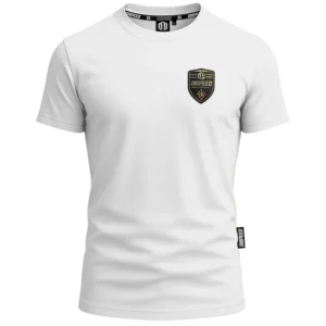 T-shirt bawełniany Mflex Shield - Biały