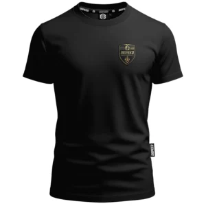 T-shirty bawełniany Mflex Shield - Czarny