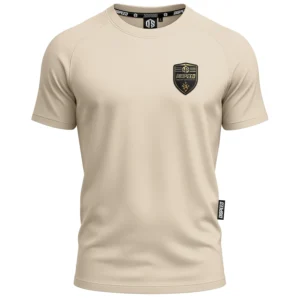 T-shirt SLIM Mflex Shield - Beżowy