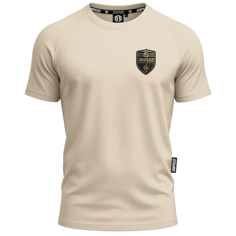 T-shirt SLIM Mflex Shield - Beżowy