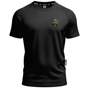 T-shirt SLIM Mflex Shield - Czarny