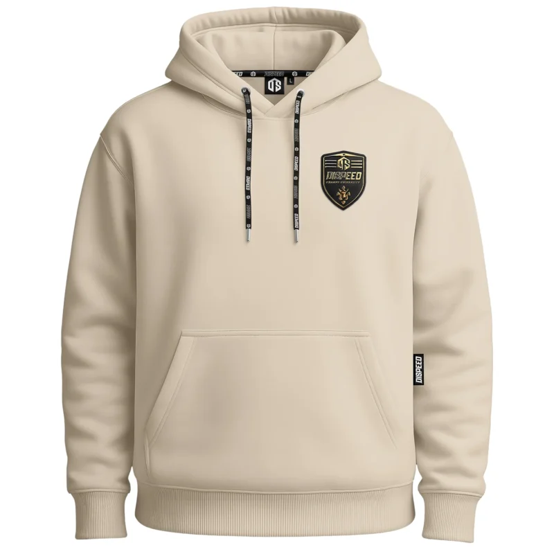 Bluza z kapturem Oversize Mflex Shield - Beżowa
