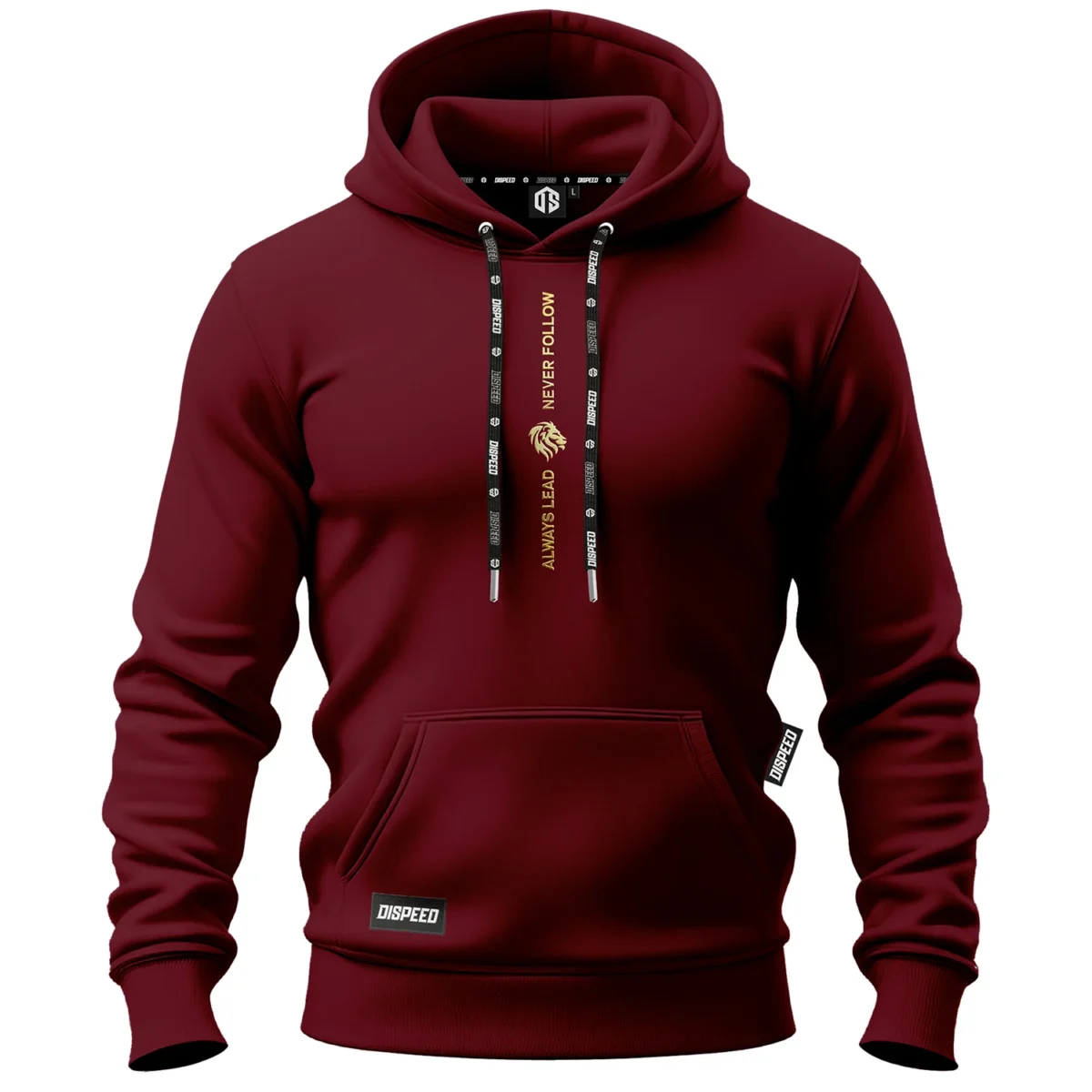 Bawełniana bluza z kapturem Always Lead - Bordowa