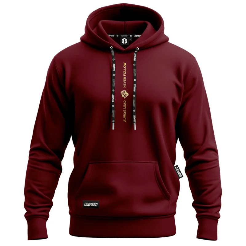 Lekka bluza z kapturem Always Lead - Bordowa