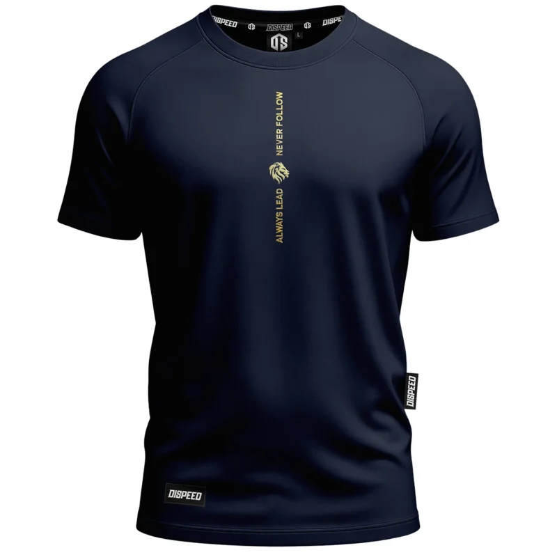 T-shirt SLIM Always Lead - Granatowy