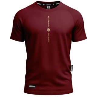 T-shirt SLIM Always Lead - Bordowy