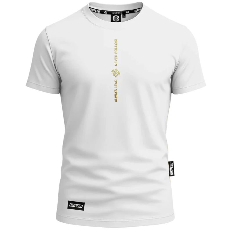 T-shirt bawełniany Dispeed Always Lead - Biały