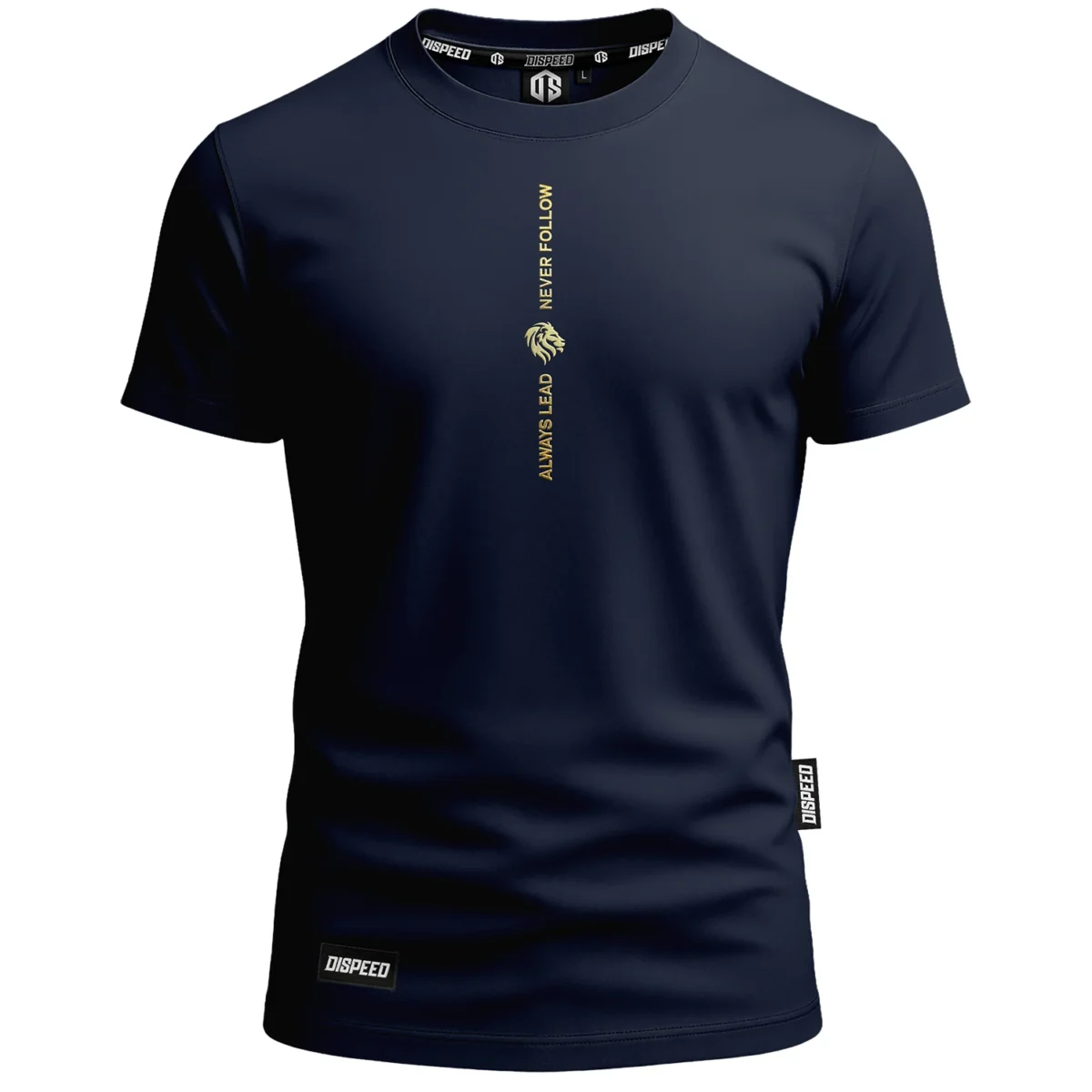 T-shirt bawełniany Dispeed Always Lead - Granatowy