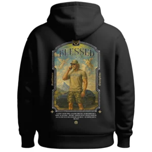 Bluza z kapturem Oversize Blessed - Czarna