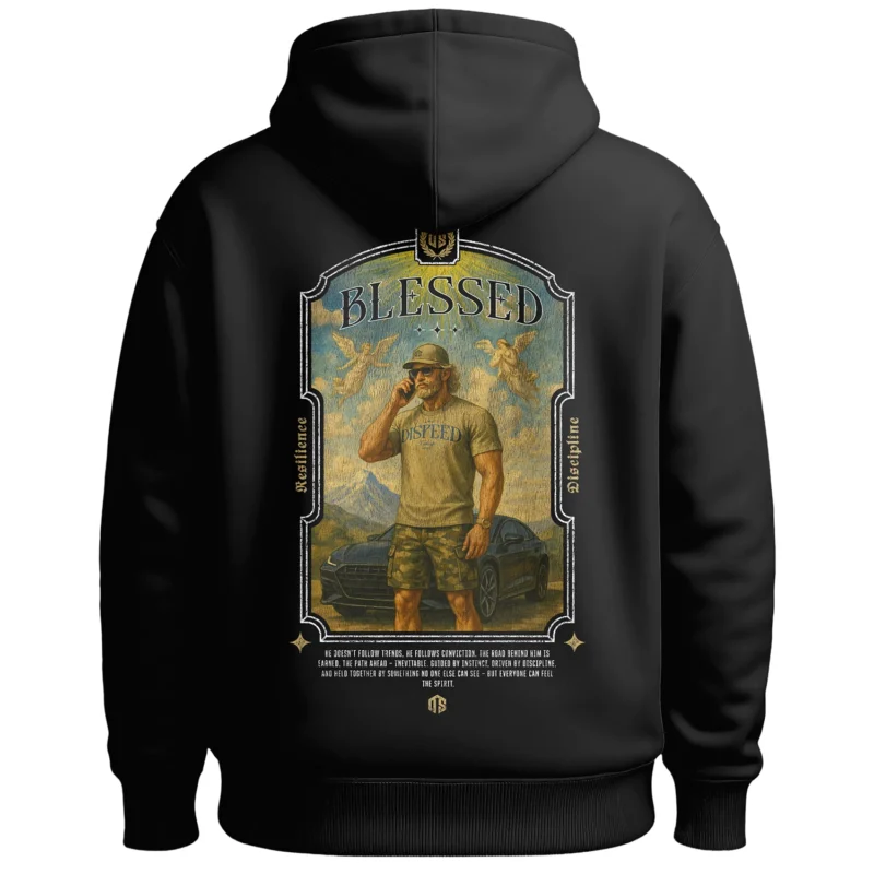 Bluza z kapturem Oversize Blessed - Czarna