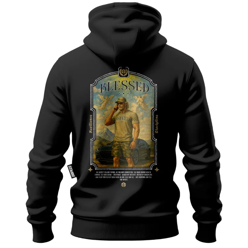 Bawełniana bluza z kapturem Blessed - Czarna