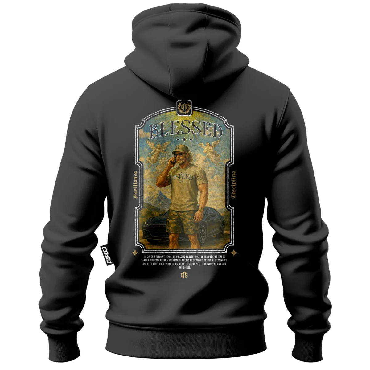 Bawełniana bluza z kapturem Blessed - Grafitowa