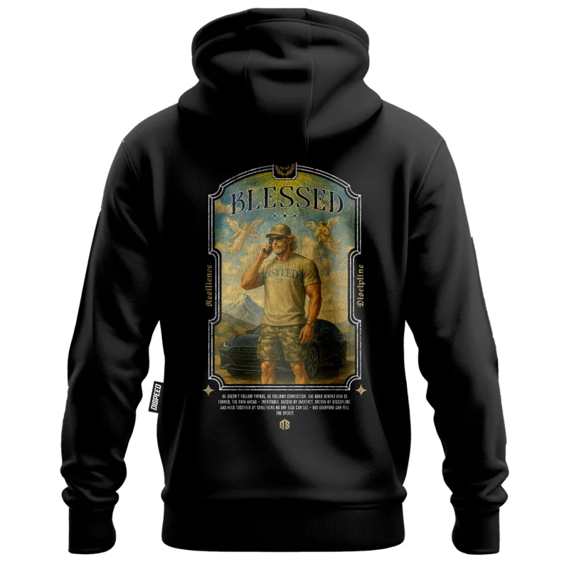 Lekka bluza z kapturem Blessed - Czarna