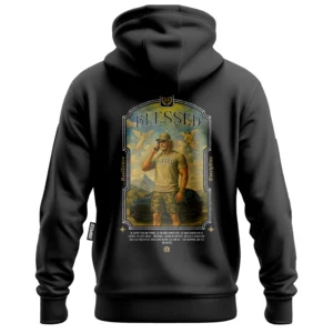 Lekka bluza z kapturem Blessed - Grafitowa