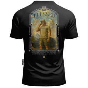 T-shirt SLIM Blessed - Czarny