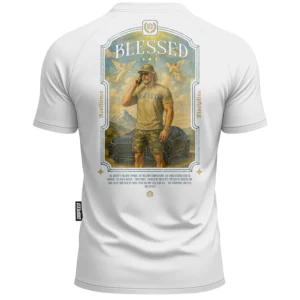 T-shirt SLIM Blessed - Biały