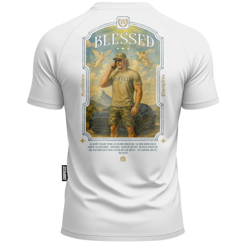 T-shirt SLIM Blessed - Biały