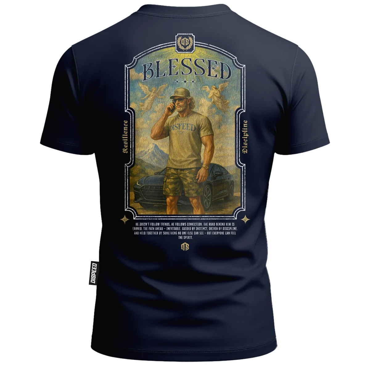 T-shirt bawełniany Dispeed Blessed - Grafitowy