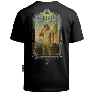 T-shirt Oversize Blessed - Czarny