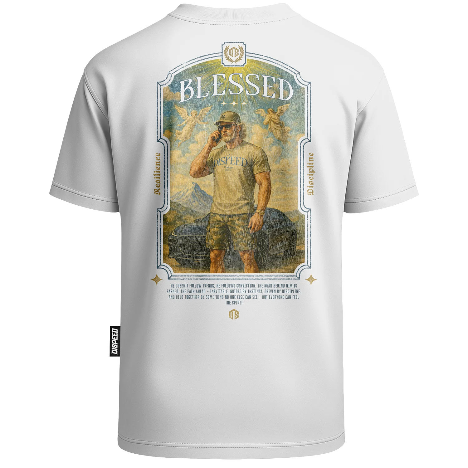 T-shirt Oversize Blessed - Biały