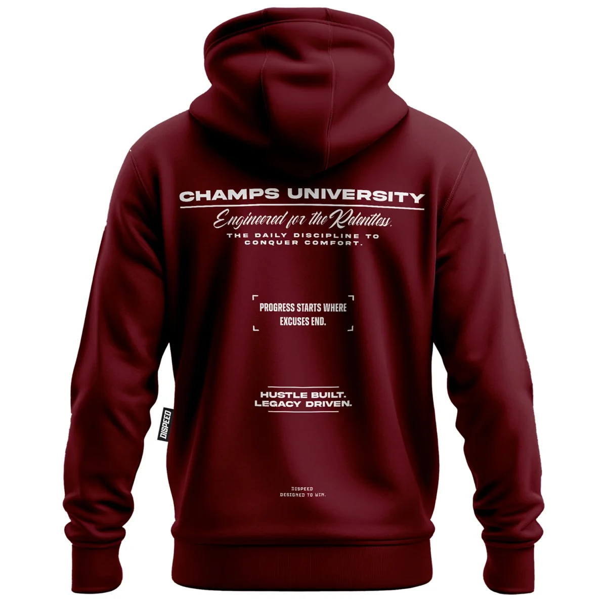Bawełniana bluza z kapturem Champs II - Bordowa